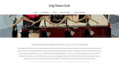 Desktop Screenshot of girlybusinesscards.com