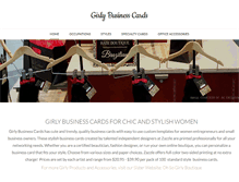 Tablet Screenshot of girlybusinesscards.com
